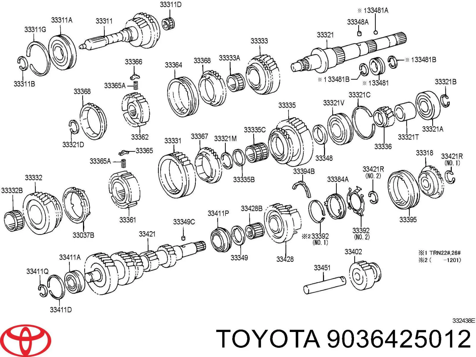 Rolamento da árvore primária da Caixa de Mudança para Toyota Land Cruiser 90 J9