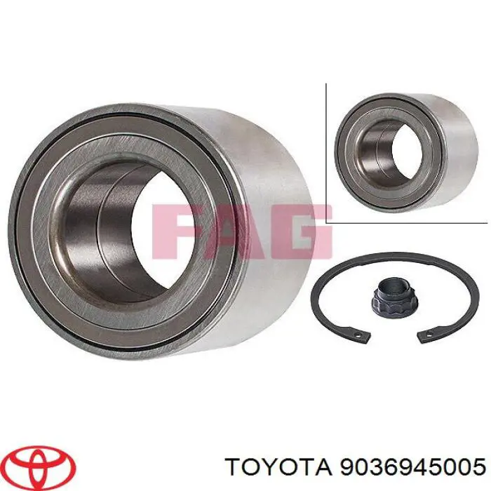 Rolamento de cubo dianteiro Toyota 9036945005 preço, a partir de 69,93 USD