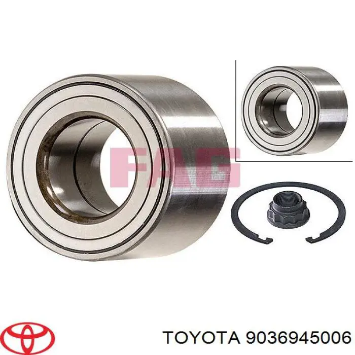 Rolamento de cubo dianteiro Toyota 9036945006 preço, a partir de 58,60 USD
