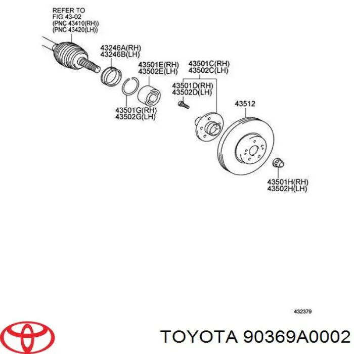 Rolamento de cubo dianteiro Toyota 90369A0002 preço, a partir de 56,92 USD