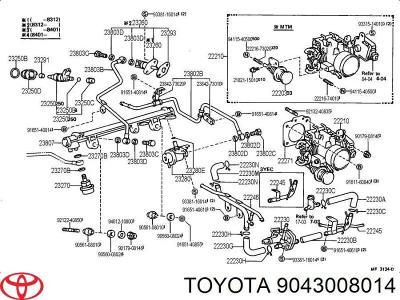  Toyota 9043008014 preço, a partir de 1,86 USD