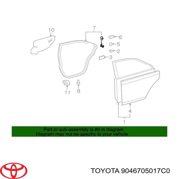  Toyota 9046705017C0 preço, a partir de 2,43 USD