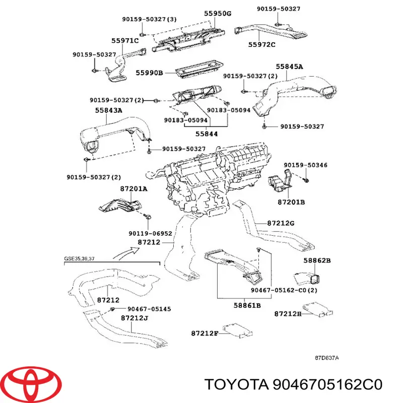  Toyota 9046705162C0 preço, a partir de 1,87 USD