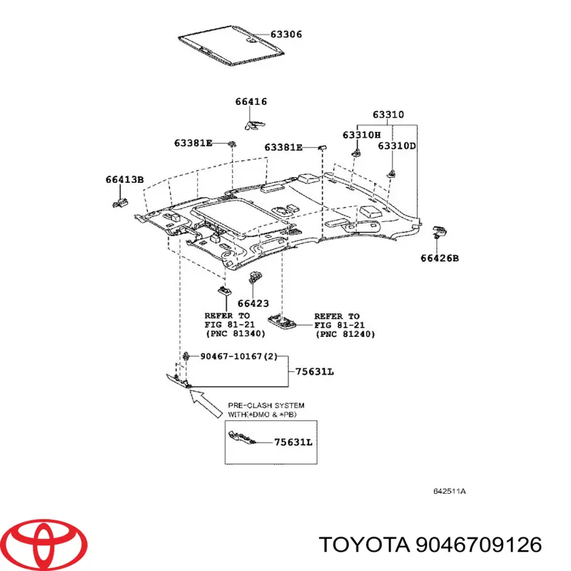 Cápsula (prendedor) de fixação do forro do pára-choque do pára-lama dianteiro Toyota 9046709126 preço, a partir de 2,27 USD