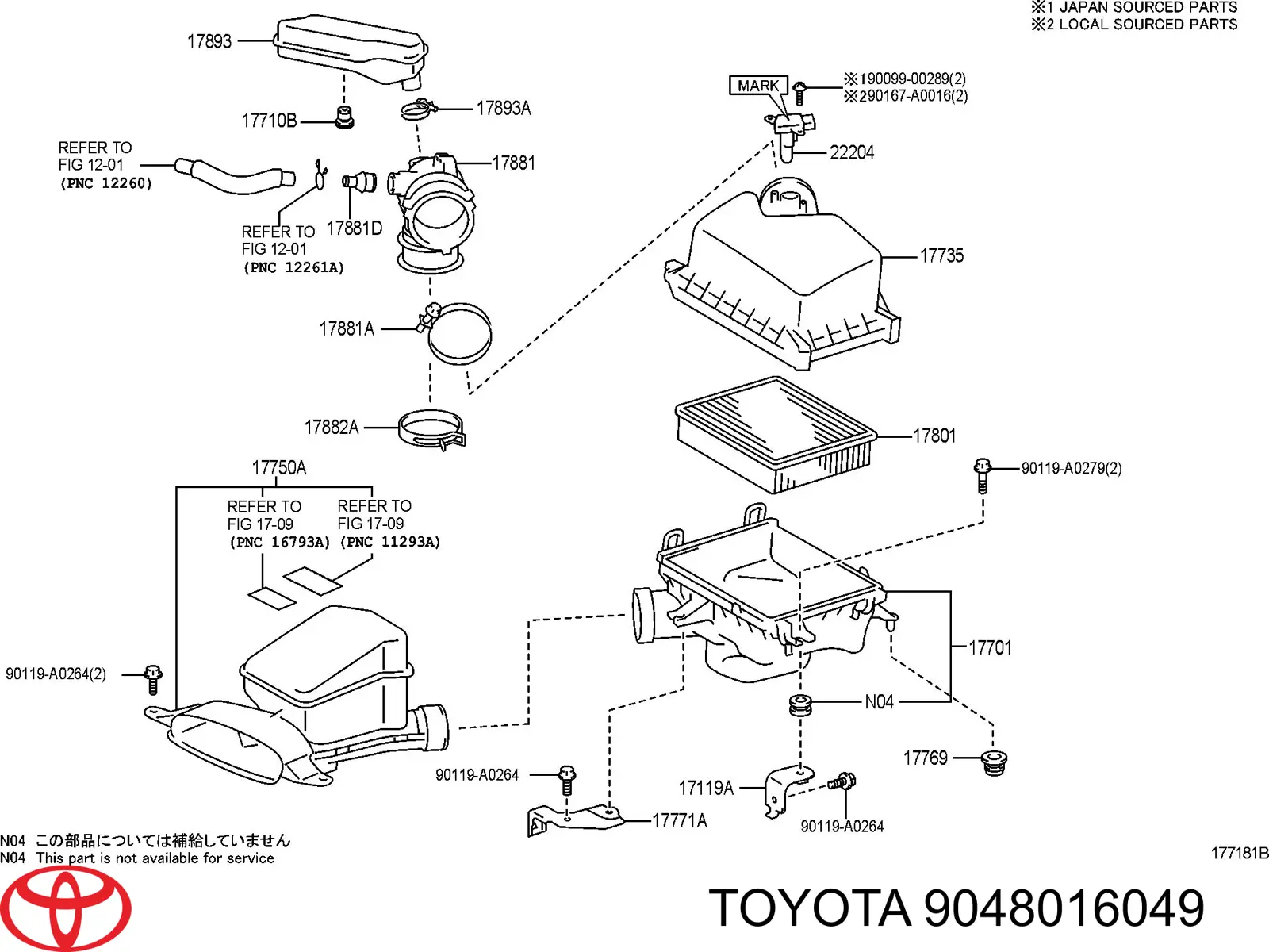 9048016049 Toyota Coxim de tampa decorativa de motor