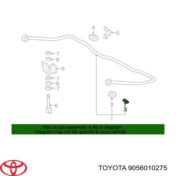 Bucha de suporte de estabilizador traseiro Toyota 9056010275 preço, a partir de 4,05 USD