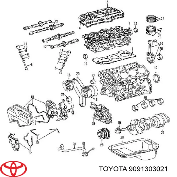 Compre 9091303021 Subaru Peça inserida de válvula