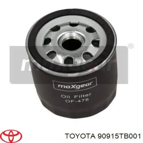 Filtro de óleo Toyota 90915TB001 preço, a partir de 4,78 USD