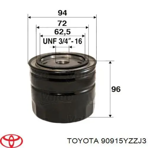 Filtro de óleo Toyota 90915YZZJ3 preço, a partir de 4,64 USD