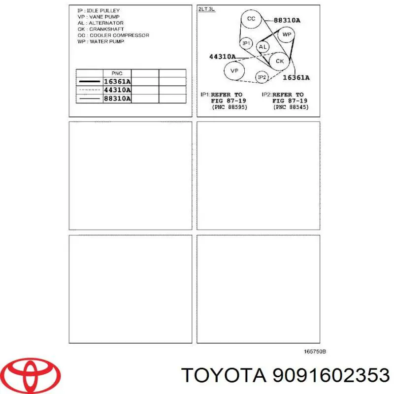 Correia dos conjuntos de transmissão 9091602353 Toyota