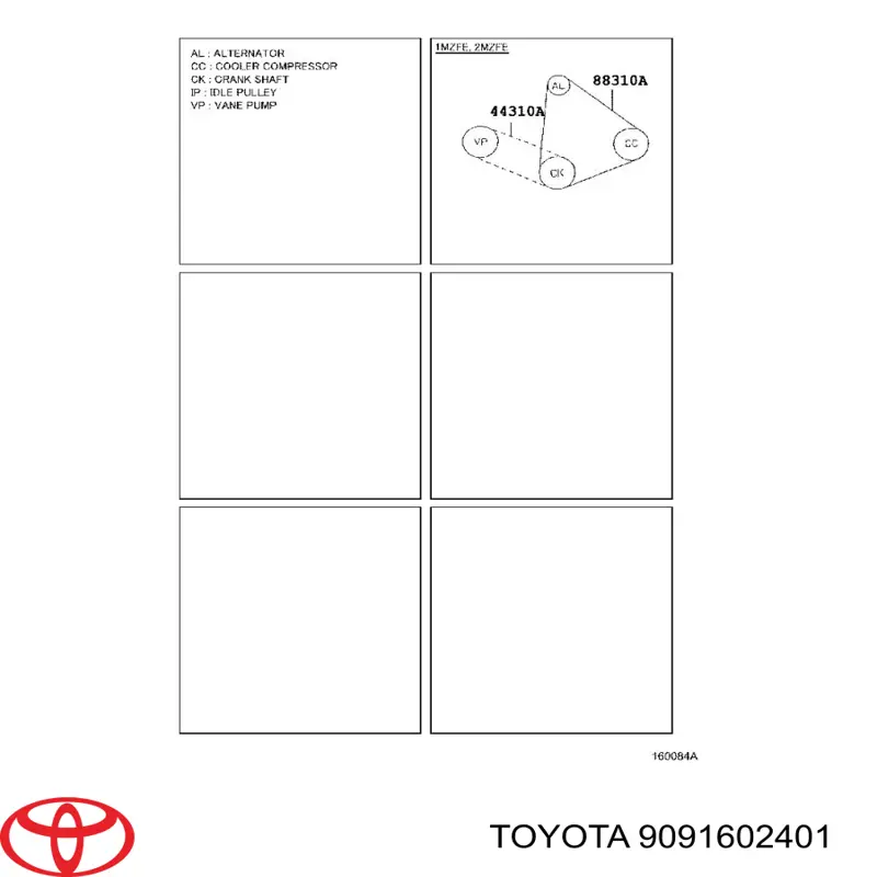 Correia dos conjuntos de transmissão Toyota 9091602401 preço, a partir de 12,40 USD