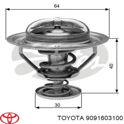 Termostato Toyota 9091603100 preço, a partir de 7,51 USD