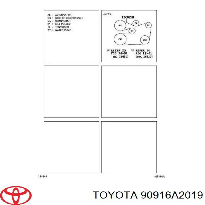 Correia dos conjuntos de transmissão Toyota 90916A2019 preço, a partir de 36,62 USD