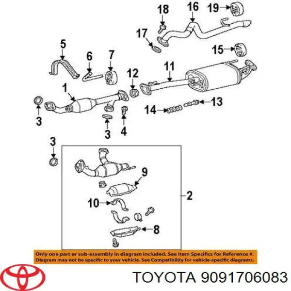 Compre 9091706083 Toyota Vedante de tubo de admissão do silenciador