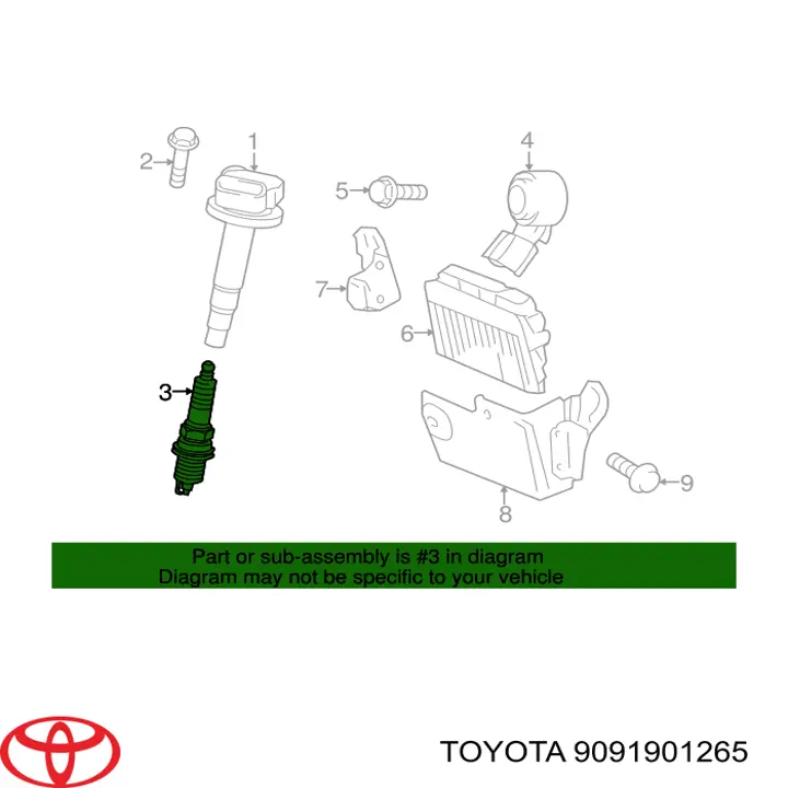Compre 9091901265 Toyota Vela de ignição