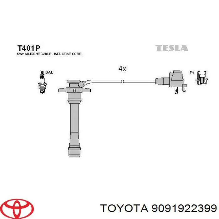 Fios de alta voltagem, kit Toyota 9091922399 preço, a partir de 229,94 USD