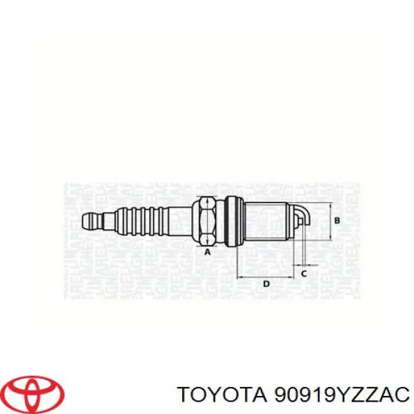 90919YZZAC Toyota Vela de ignição