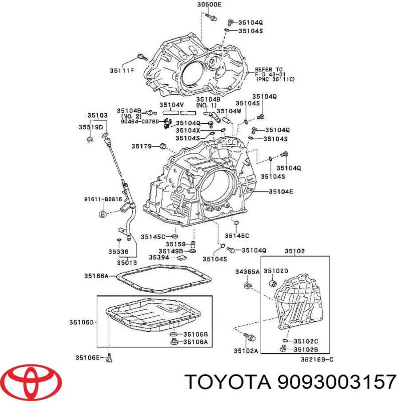9093003157 Toyota Respirador da Caixa de Mudança
