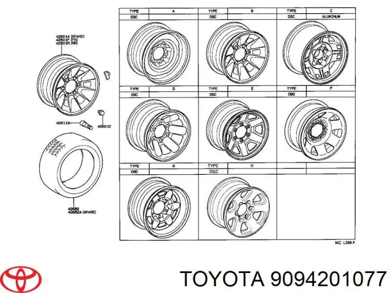 Porca de roda Toyota Land Cruiser 90 J9