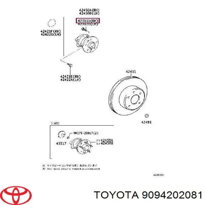 Prego de roda dianteiro Toyota 9094202081 preço, a partir de 2,39 USD