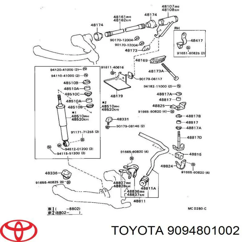 Bucha de suporte dianteiro de estabilizador Toyota 9094801002 preço, a partir de 2,11 USD