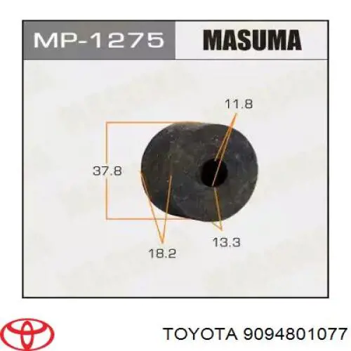 9094801077 Toyota Bloco silencioso de amortecedor traseiro