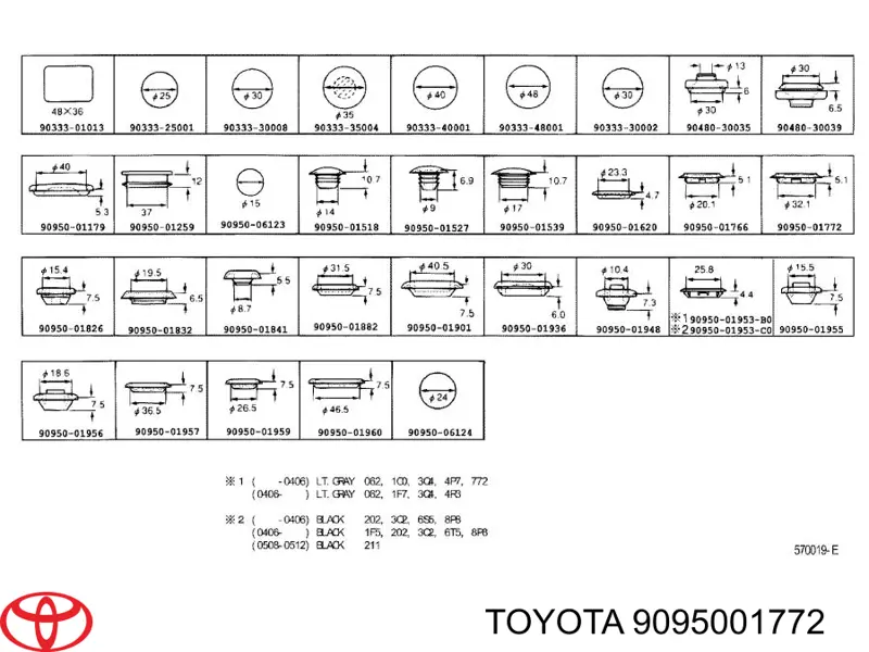  Toyota 9095001772 preço, a partir de 4,88 USD