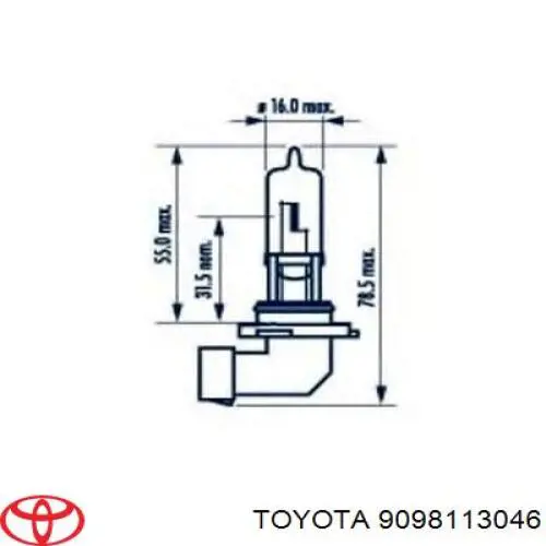 9098113046 Toyota Lâmpada halógena
