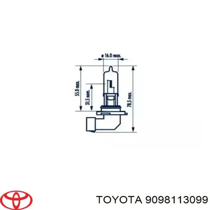 Lâmpada halógena, luzes máximas Toyota 9098113099 preço, a partir de 20,41 USD