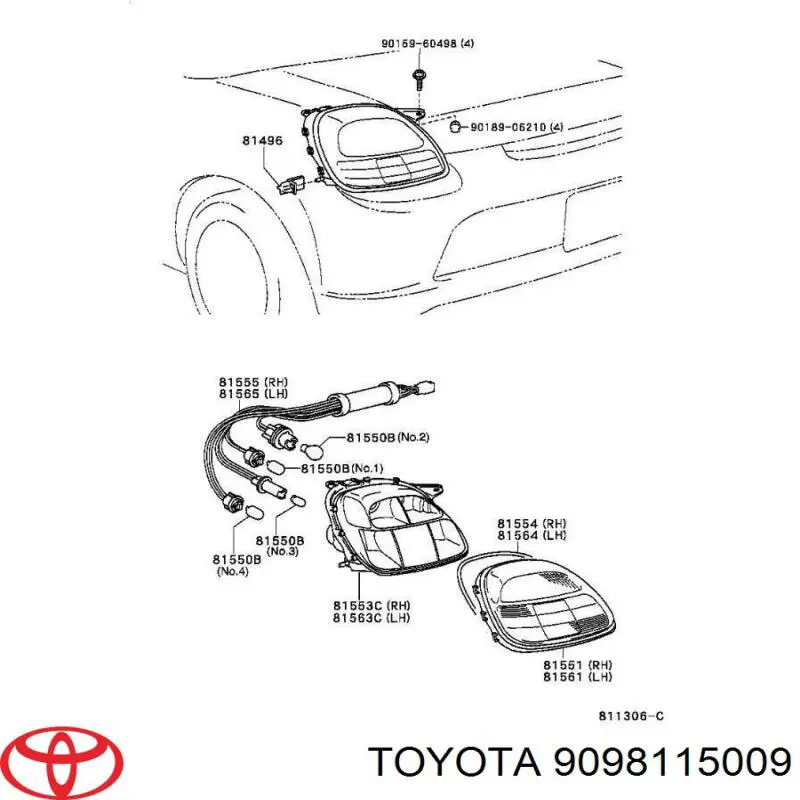 Lâmpada Toyota 9098115009 preço, a partir de 2,68 USD