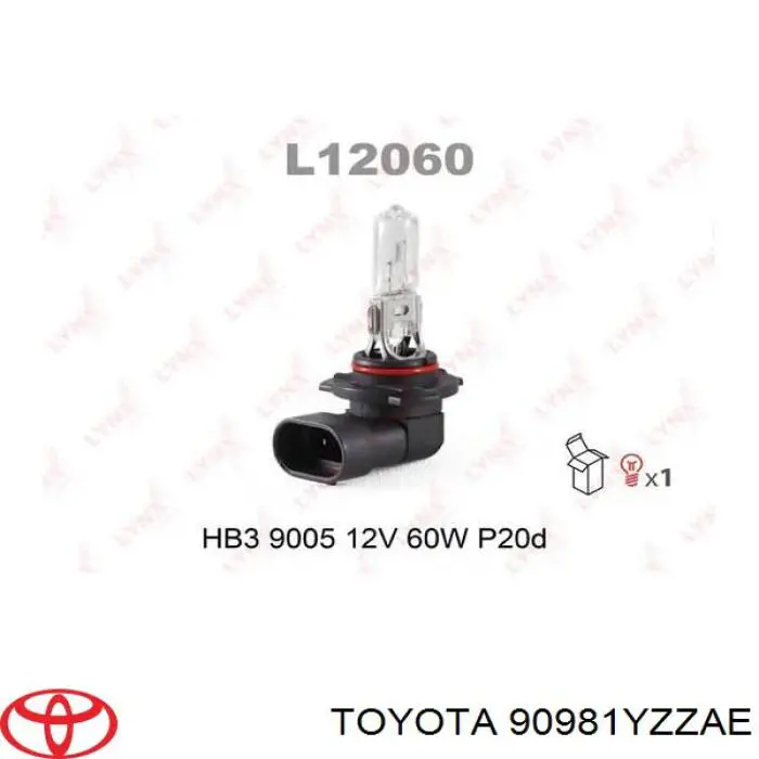 Lâmpada halógena Toyota 90981YZZAE preço, a partir de 7,13 USD