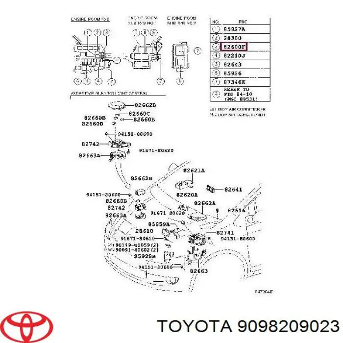 9098209023 Toyota Dispositivo de segurança