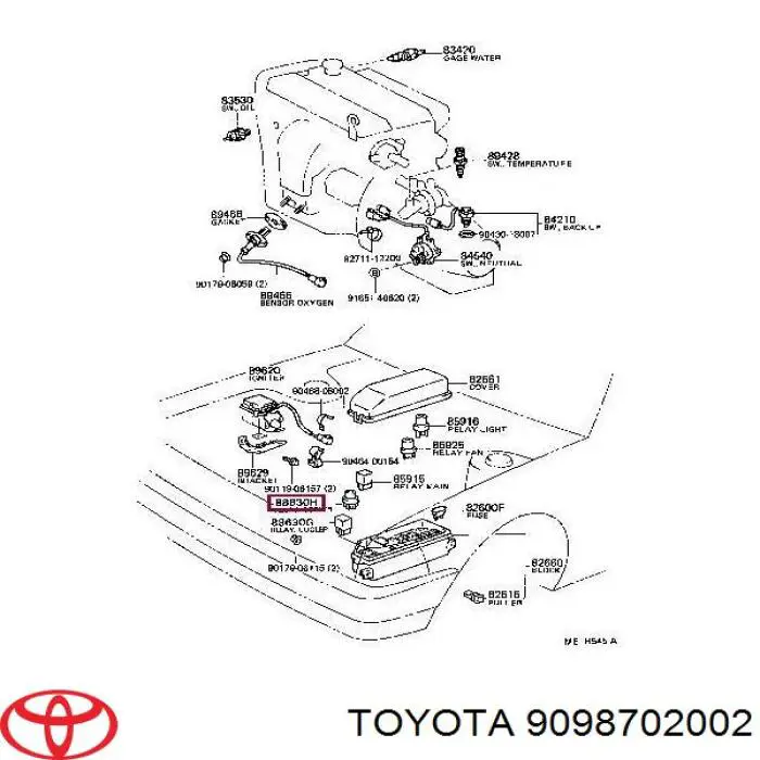 Relê das luzes de nevoeiro 2523089978 Nissan/Infiniti