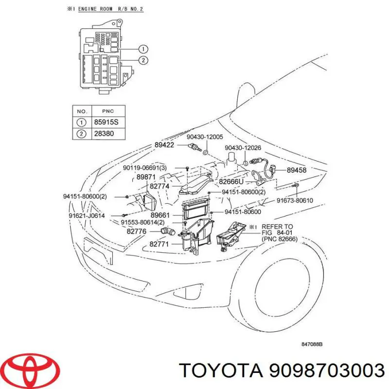 Compre 9008498011 Toyota Relê de ventilador