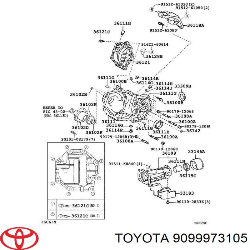Bucha separadora de rolamento traseiro da Caixa de Mudança Toyota 9099973105 preço, a partir de 15,85 USD