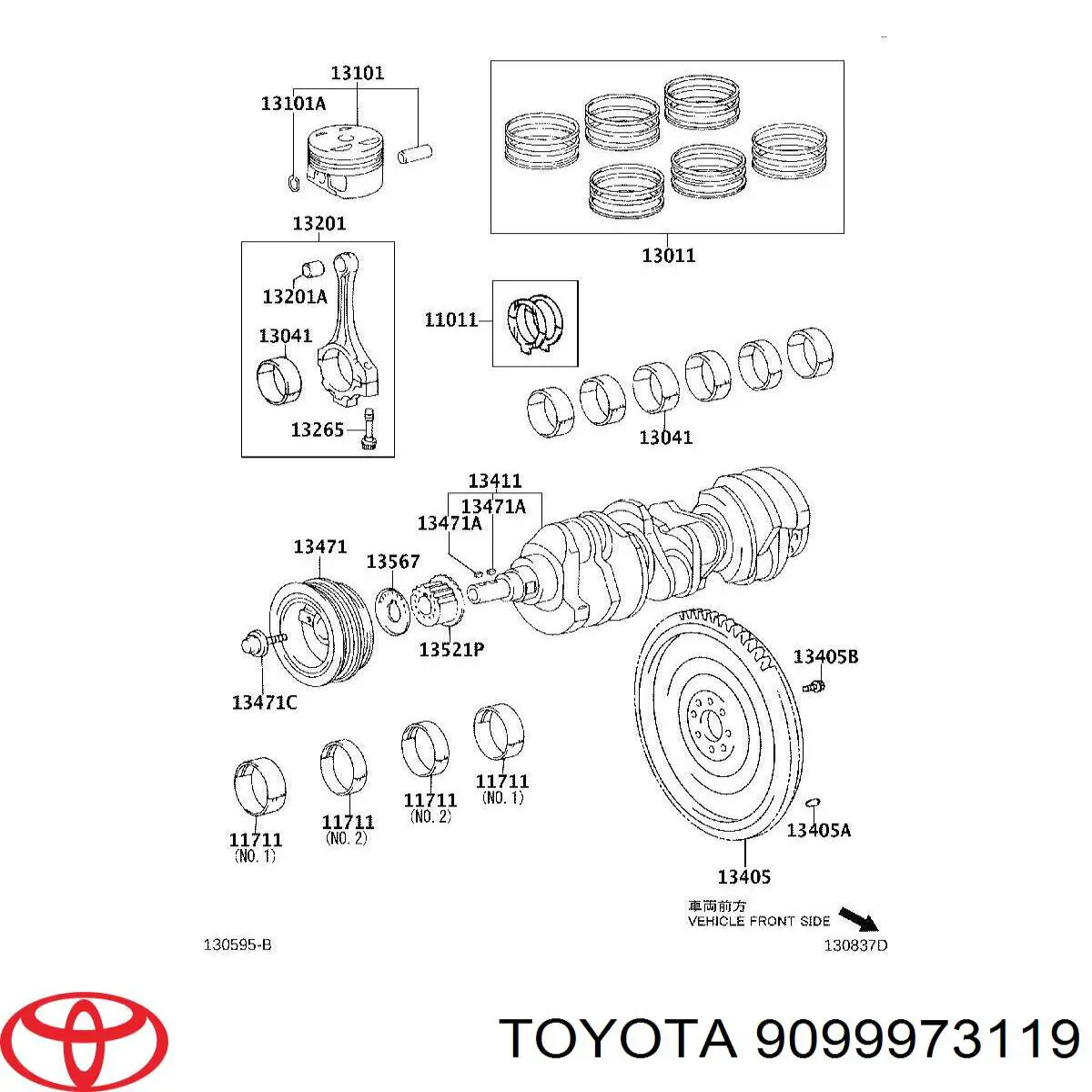 9099973119 Toyota Bucha de biela