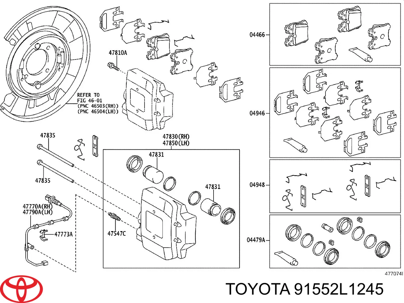  Toyota 91552L1245 preço, a partir de 3,09 USD