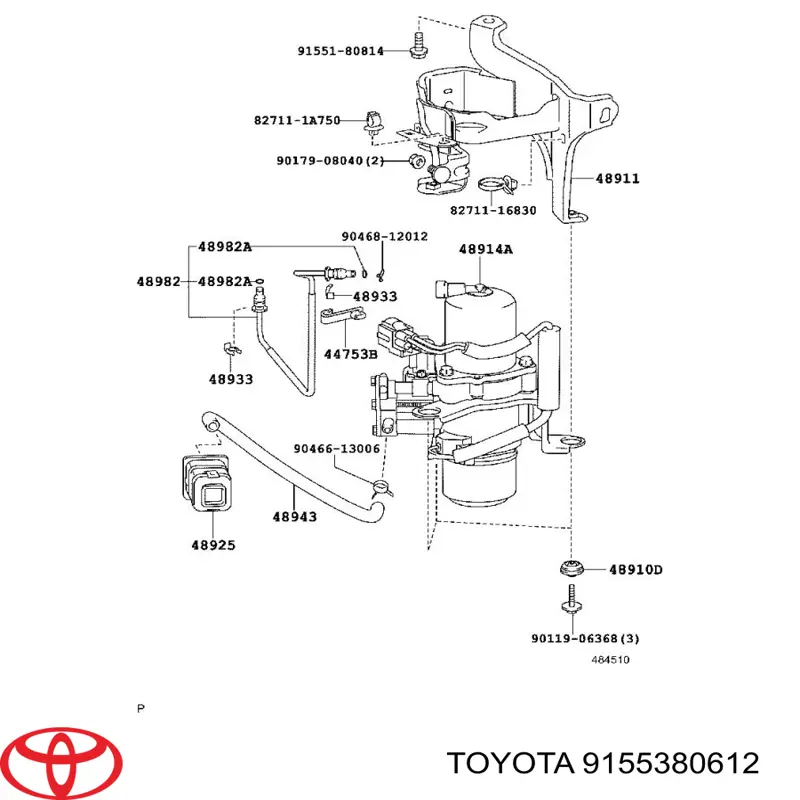  Toyota 9155380612 preço, a partir de  