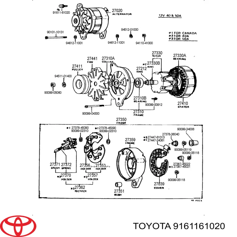 9161161020 Toyota 