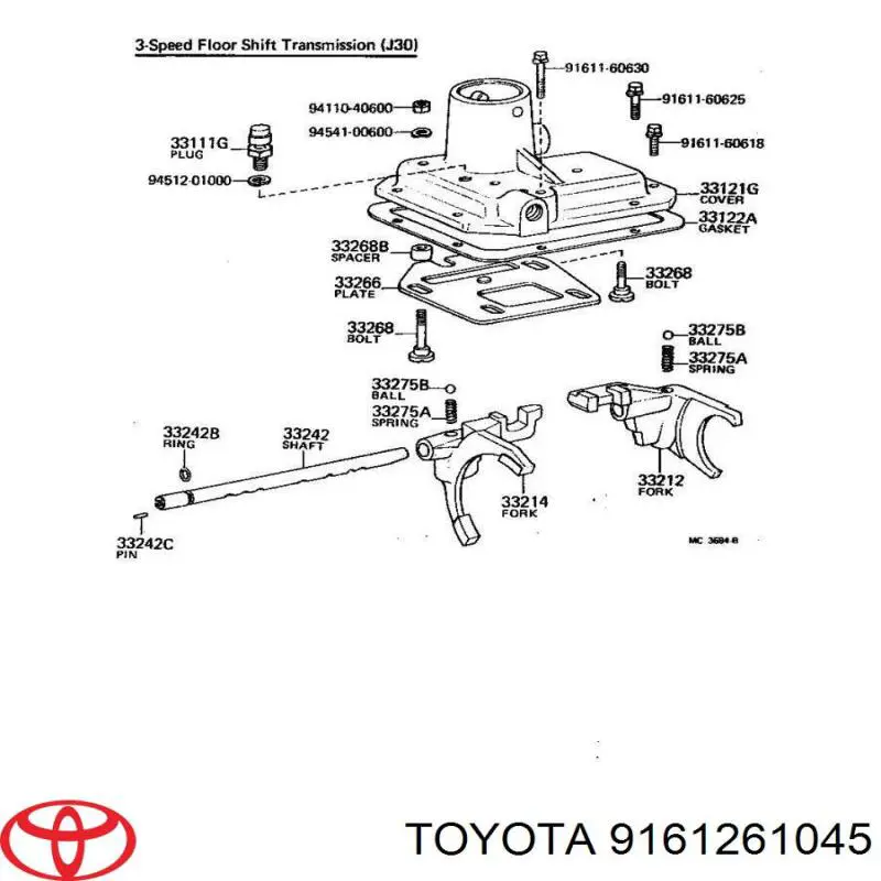 9161261045 Toyota 
