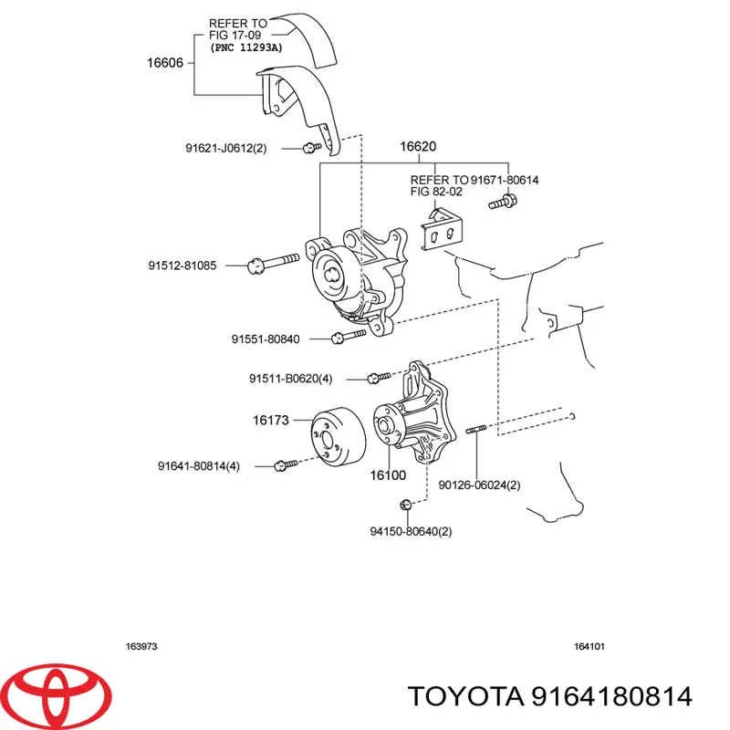 Compre 9164180814 Toyota Bomba de água (bomba) de esfriamento