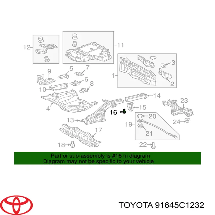  Toyota 91645C1232 preço, a partir de 2,64 USD