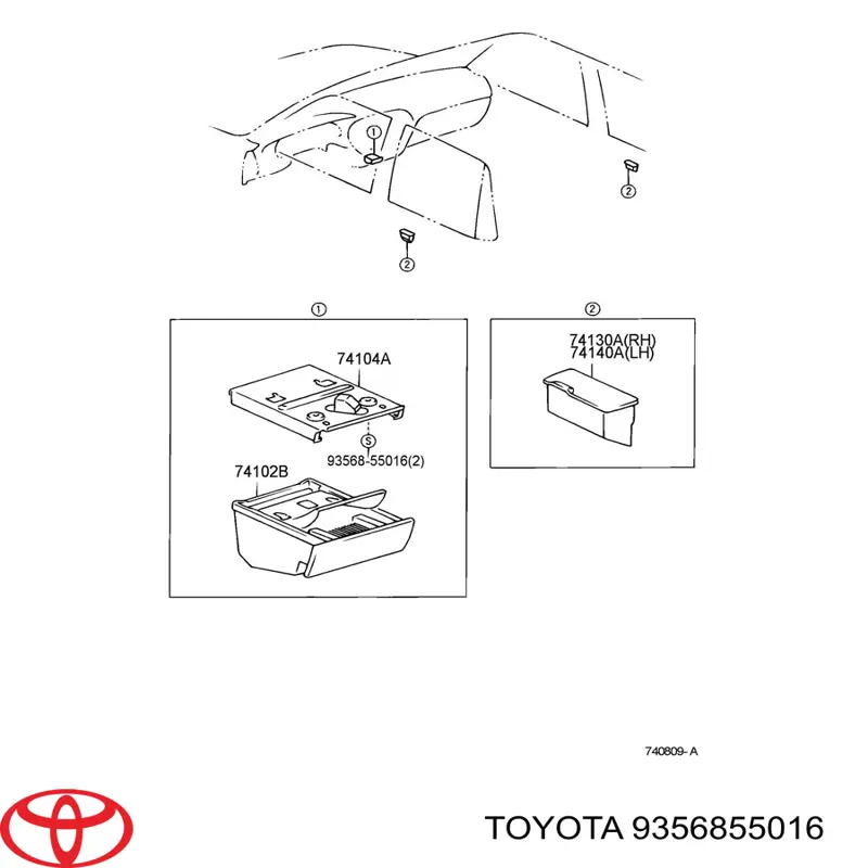  Toyota 9356855016 preço, a partir de  