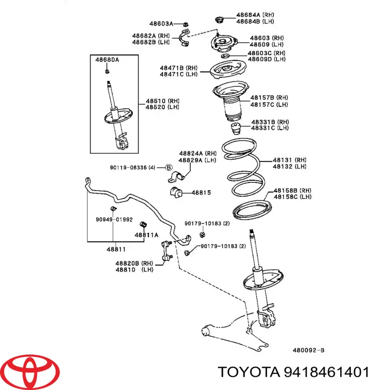  Toyota 9418461401 preço, a partir de 1,88 USD
