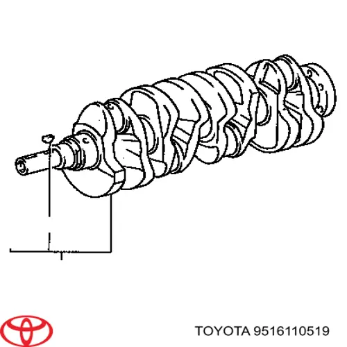 9516110519 Toyota Chaveta de cambota
