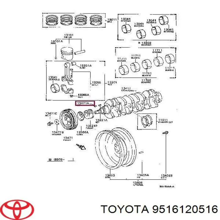Chaveta de cambota Toyota 9516120516 preço, a partir de 2,88 USD