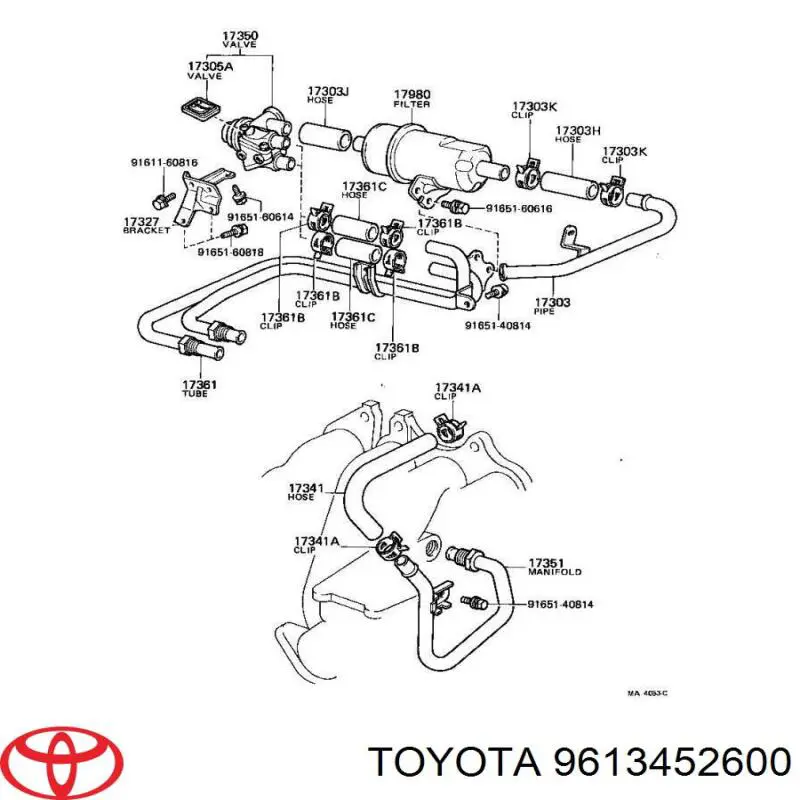 9046726002 Toyota Braçadeira da bota de proteção da cremalheira da direção