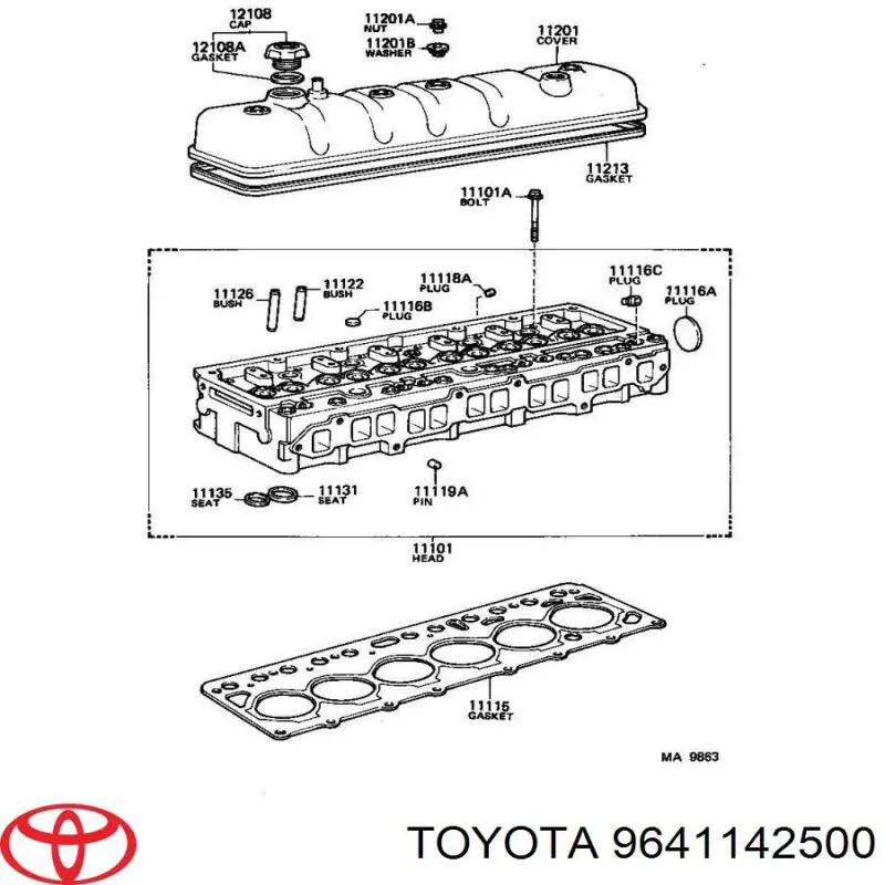 Tampão CBC/do bloco de cilindros Toyota 9641142500 preço, a partir de 5,46 USD