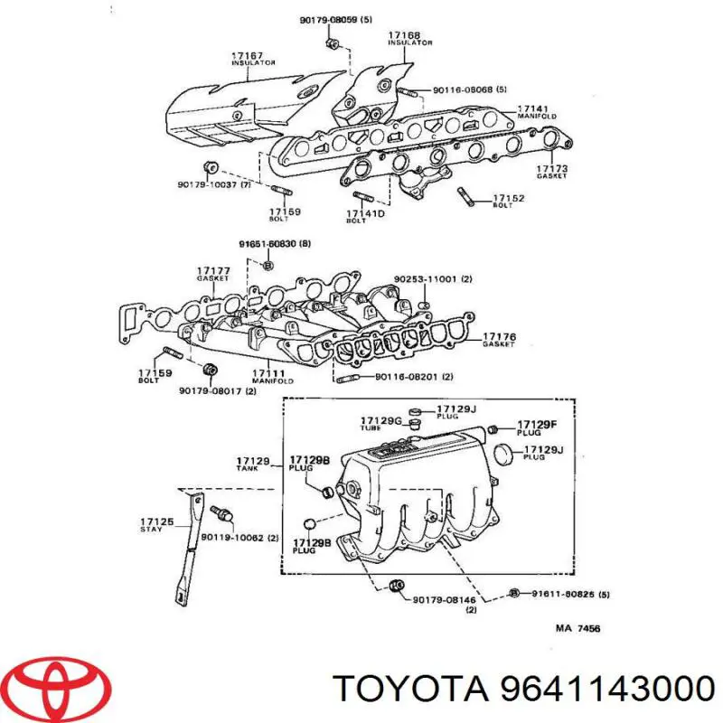 Tampão CBC/do bloco de cilindros Toyota 9641143000 preço, a partir de 7,67 USD