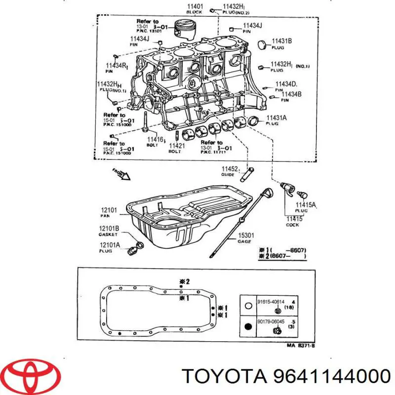 Compre 9641144000 Toyota Tampão CBC/do bloco de cilindros